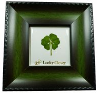 Olive Green 6 leaf Clover Wood Frame Olive Green 6 leaf Clover Wood Frame