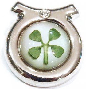 White Gold Plated Unity Clover