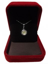 White Gold Plated Perfect 10 Round 4 leaf clover