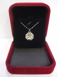 White Gold Plated Mini Octagon (Bagua)