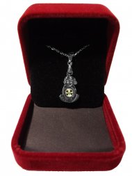 White Gold Plated Prosperity Monkey Clover