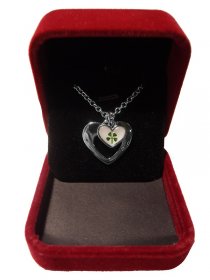 White Gold Plated Double Hearts Clover
