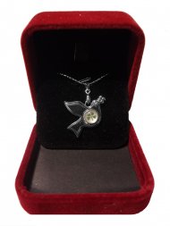 White Gold Plated Love Dove Clover White Gold Plated Love Dove Clover