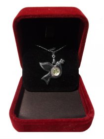 White Gold Plated Love Dove Clover