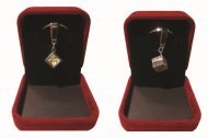 White Gold Plated Rolling Fortune Dice Clover