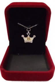White Gold Plated Crown Clover White Gold Plated Crown Clover