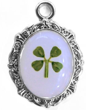 White Gold Plated Vintage Oval