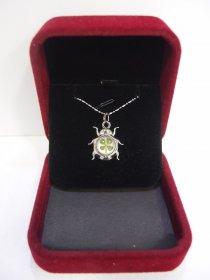 White Gold Plated Lovely Ladybug mk3a