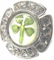 White Gold Plated Circle 16 Crystal Ring